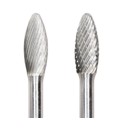 8mm*20mm H Пламя Вольфрамовый карбид вращающийся файл 6mm Шанк Пламя Форма однорезокный вращающийся бур