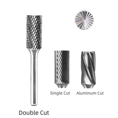 Хорошая цена SB Cylindrical End Cut tungsten Carbide Burrs 12mm*25mm Standard Double Cut With 6mm Shank онлайн